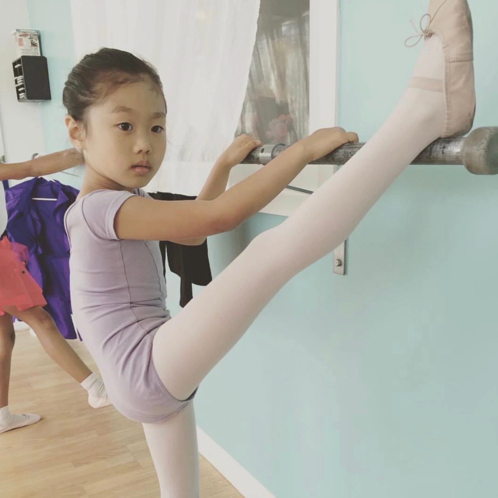 Summer Park at the barre as a young ballet student